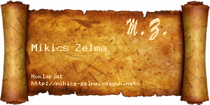 Mikics Zelma névjegykártya
